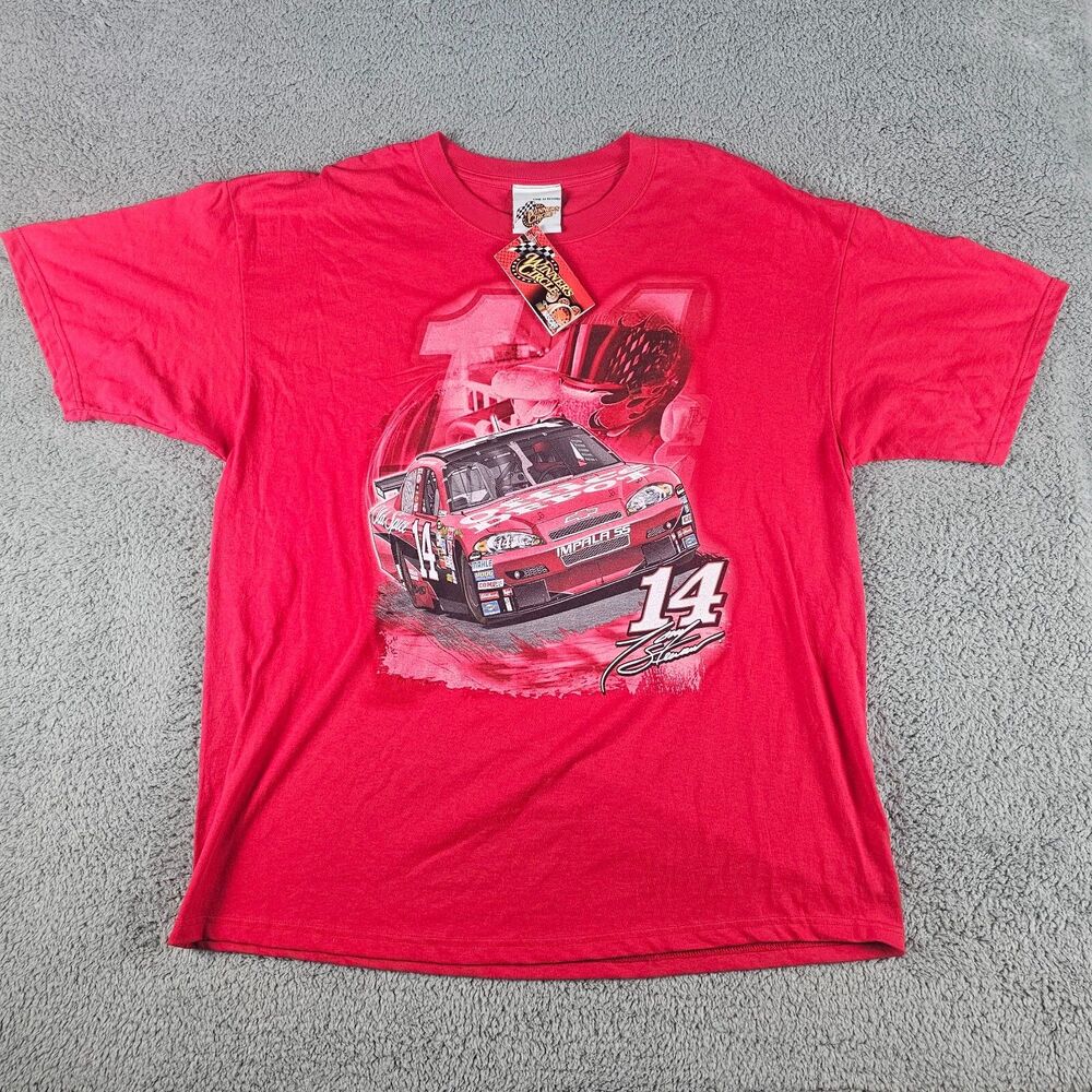 Tony Stewart Shirt Mens 2X Red NASCAR #14 Winners Circle Crew Neck Office Depot